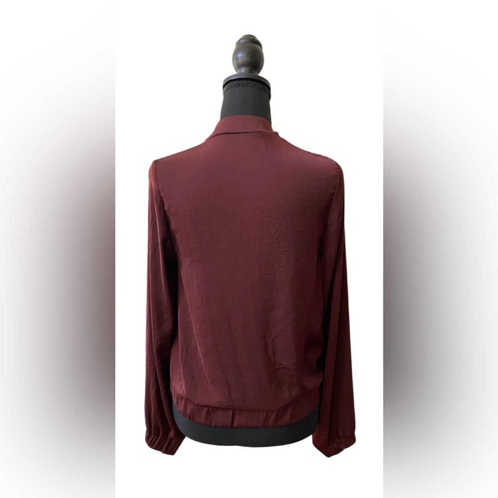 H&M: Women's Burgundy Bomber Jacket - Picture 15 of 17